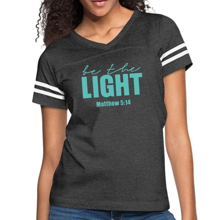Womens Vintage Sport Graphic T-shirt - be the Light Print
