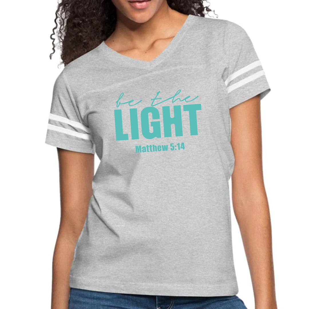 Womens Vintage Sport Graphic T-shirt - be the Light Print