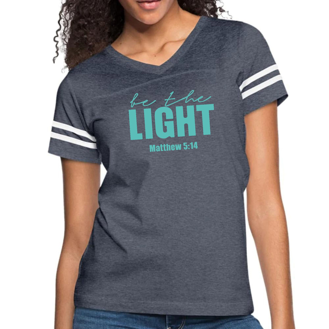 Womens Vintage Sport Graphic T-shirt - be the Light Print