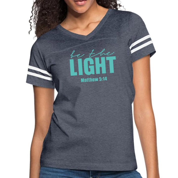 Womens Vintage Sport Graphic T-shirt - be the Light Print