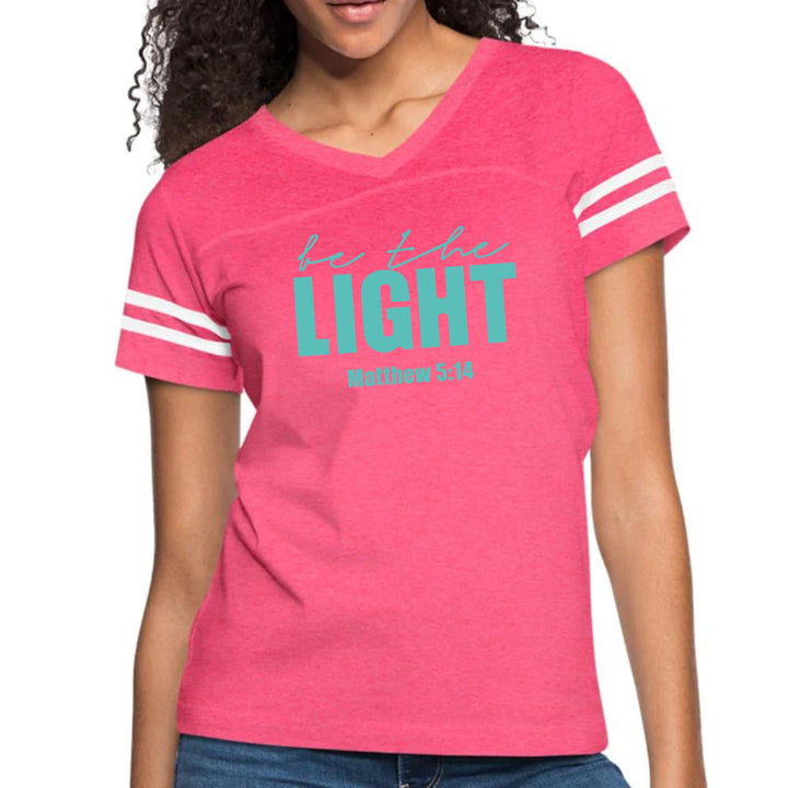Womens Vintage Sport Graphic T-shirt - be the Light Print