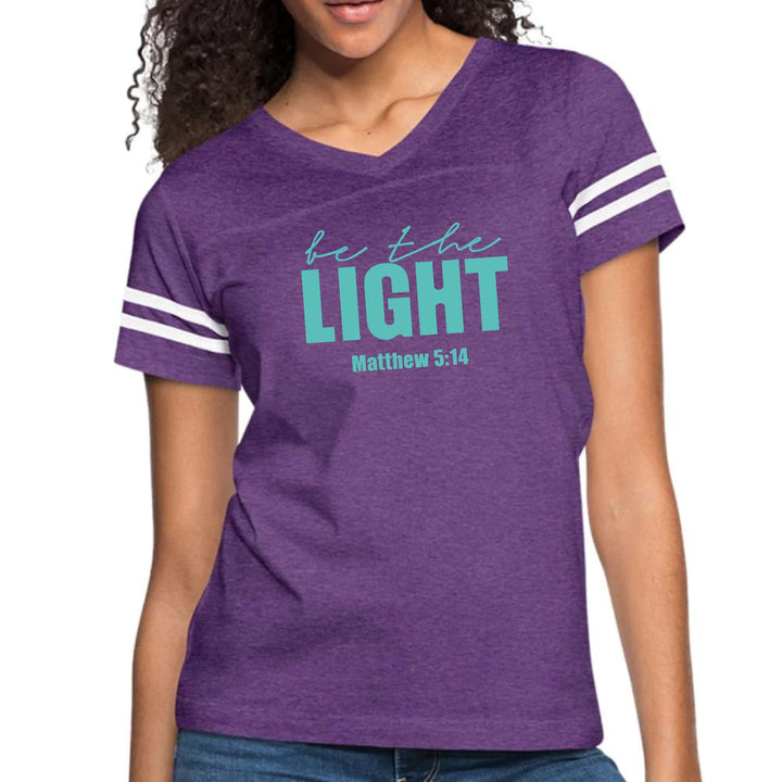 Womens Vintage Sport Graphic T-shirt - be the Light Print