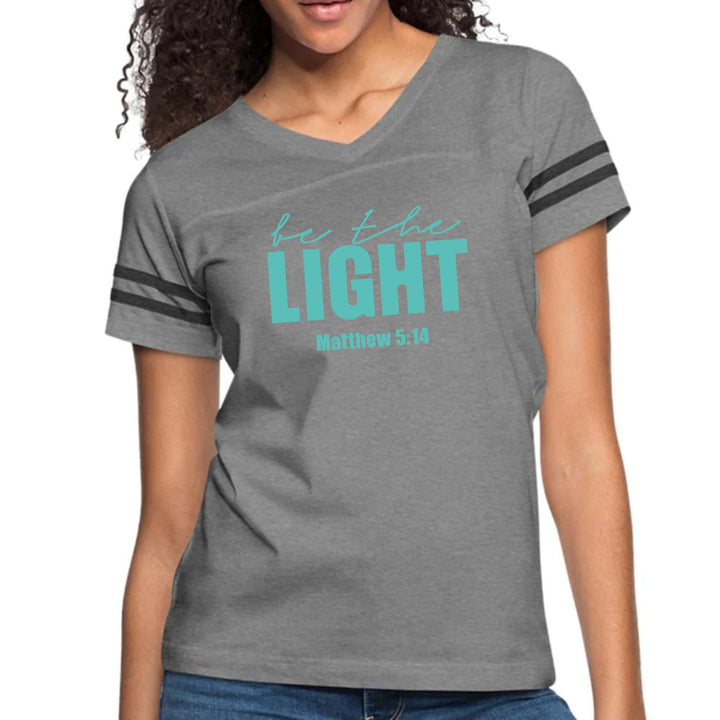 Womens Vintage Sport Graphic T-shirt - be the Light Print