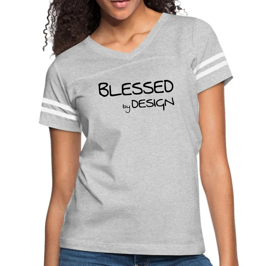 Womens Vintage Sport Graphic T-shirt - Blessed by Design