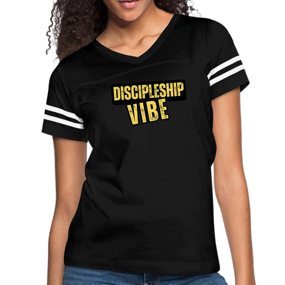 Womens Vintage Sport Graphic T-shirt - Discipleship Vibe