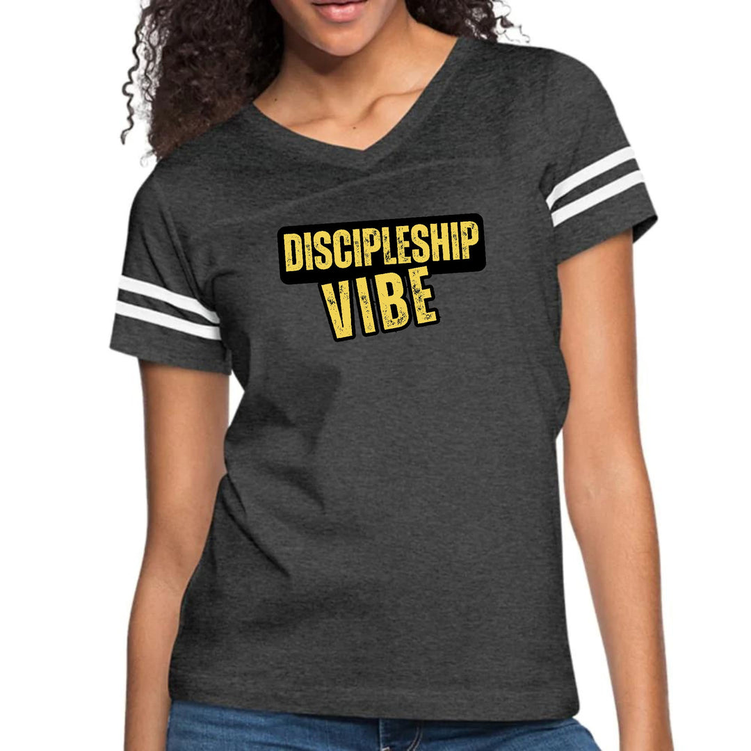 Womens Vintage Sport Graphic T-shirt - Discipleship Vibe