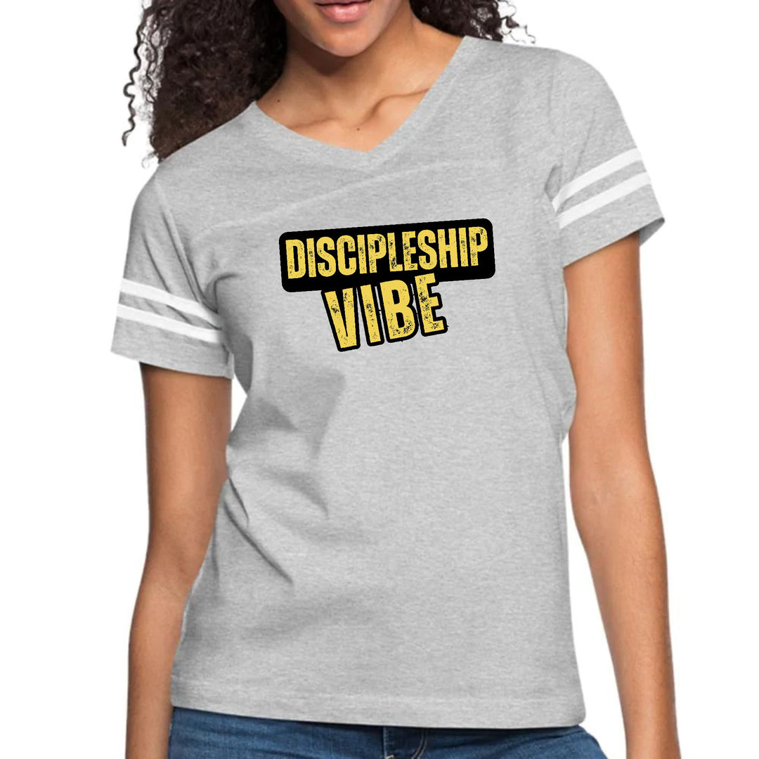 Womens Vintage Sport Graphic T-shirt - Discipleship Vibe