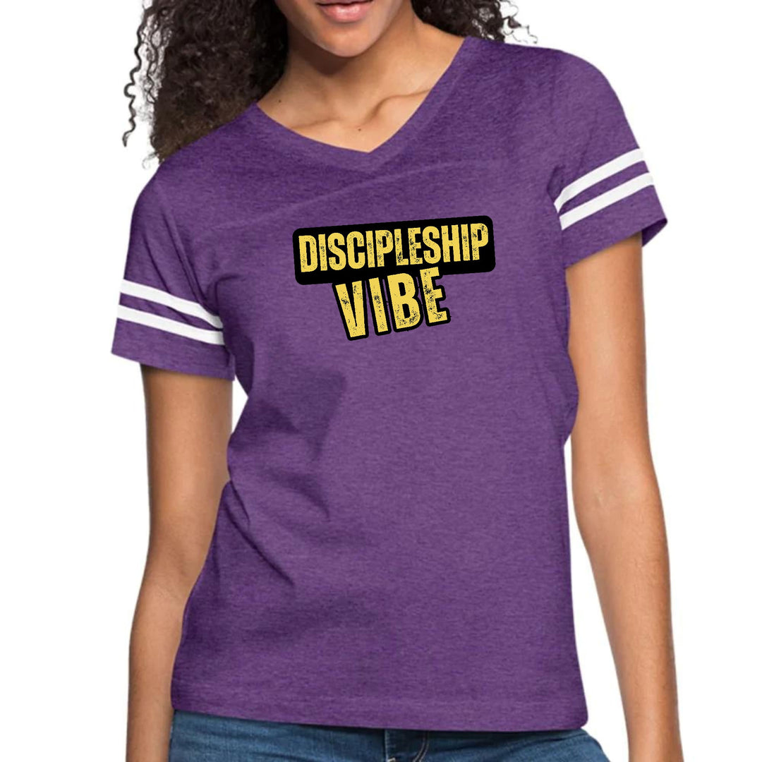 Womens Vintage Sport Graphic T-shirt - Discipleship Vibe