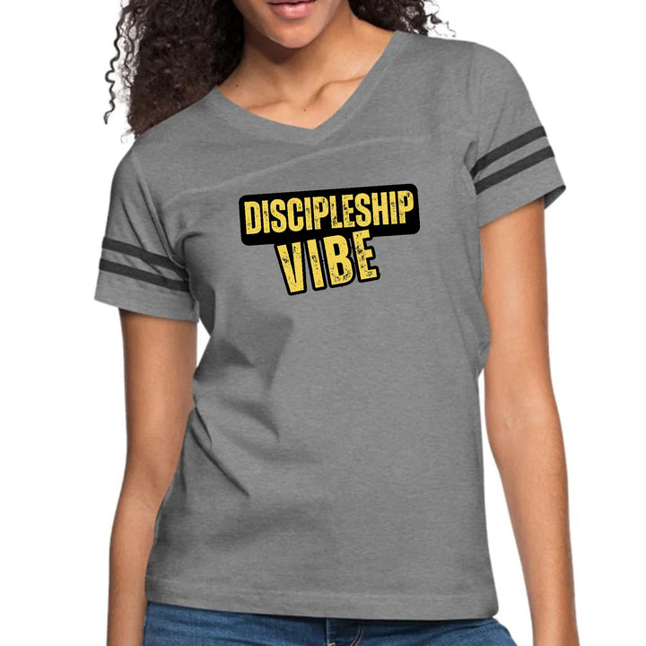 Womens Vintage Sport Graphic T-shirt - Discipleship Vibe