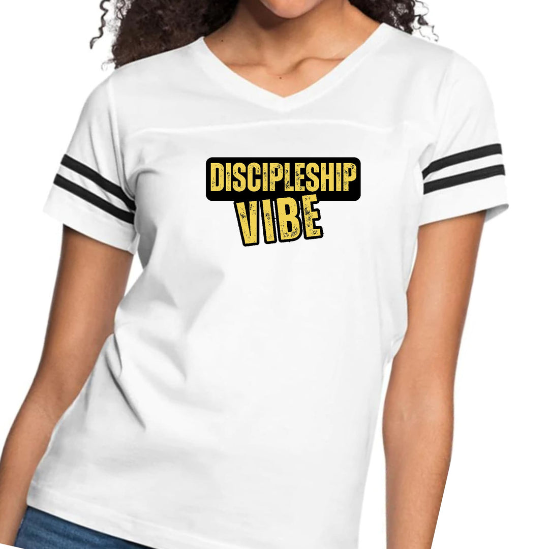 Womens Vintage Sport Graphic T-shirt - Discipleship Vibe
