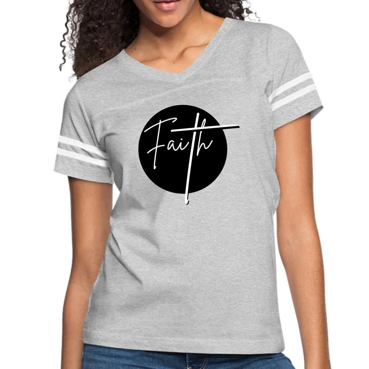 Womens Vintage Sport Graphic T-shirt - Faith Print - Womens/T-Shirts/Vintage