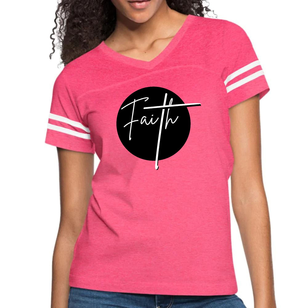 Womens Vintage Sport Graphic T-shirt - Faith Print - Womens/T-Shirts/Vintage