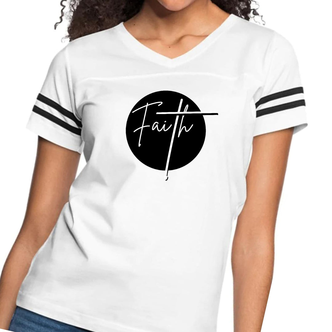 Womens Vintage Sport Graphic T-shirt - Faith Print - Womens/T-Shirts/Vintage