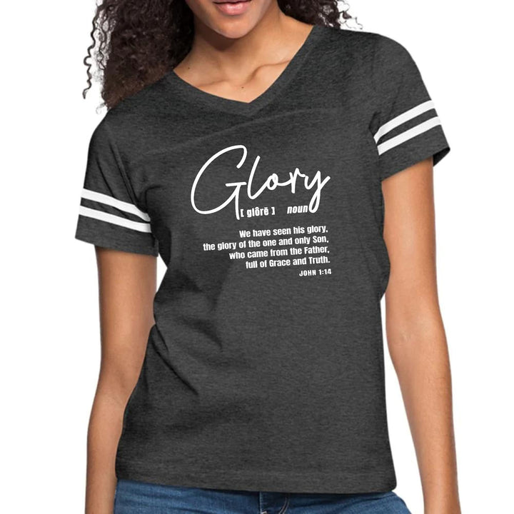 Womens Vintage Sport Graphic T-shirt - Glory - Christian Inspiration
