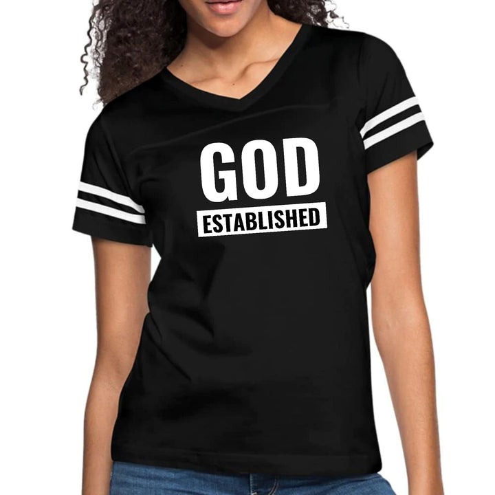 Womens Vintage Sport Graphic T-shirt - God Established