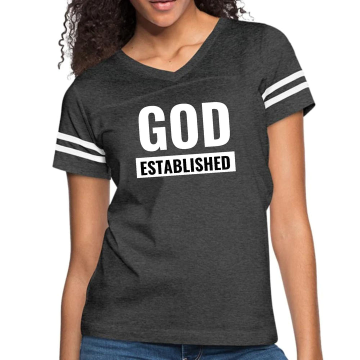 Womens Vintage Sport Graphic T-shirt - God Established