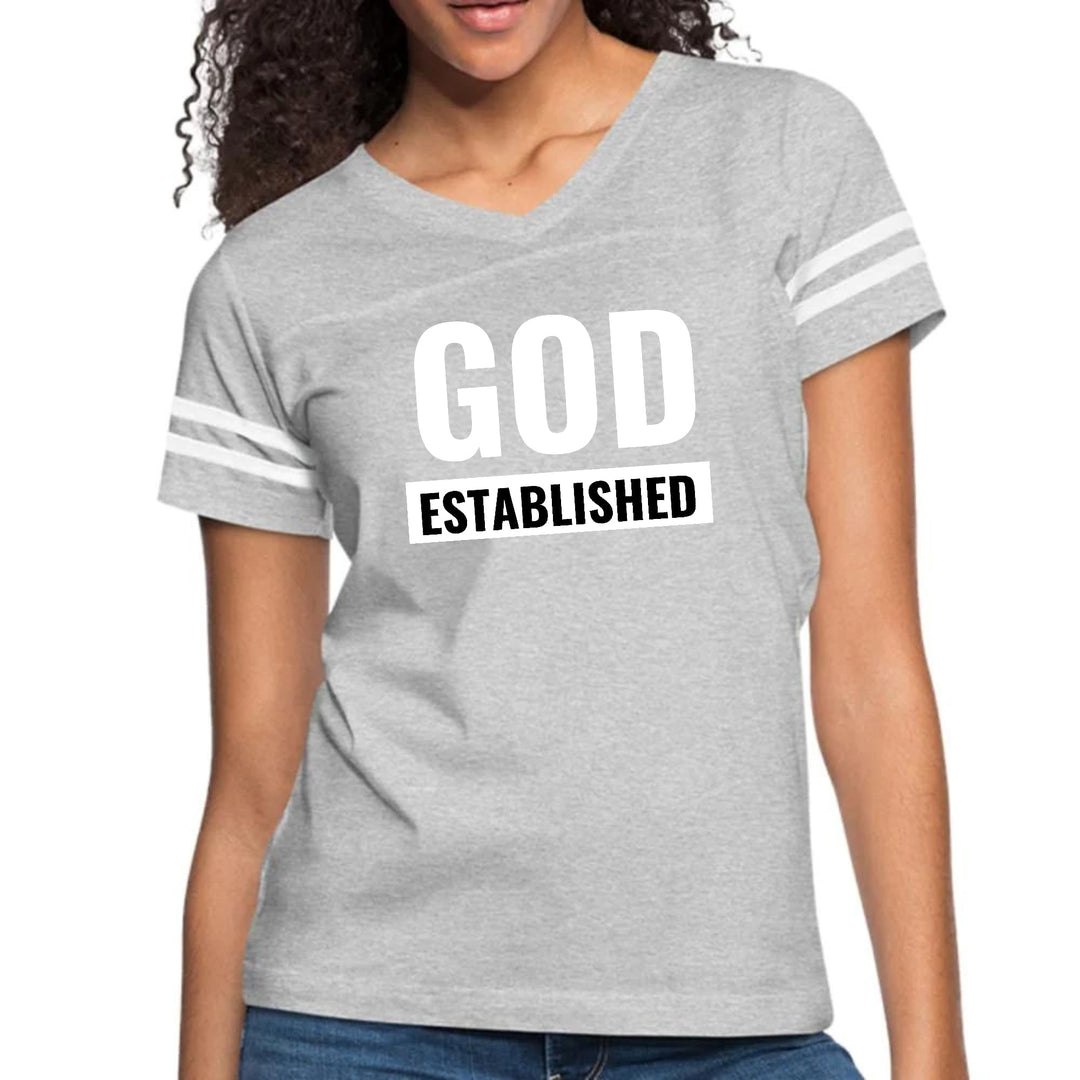 Womens Vintage Sport Graphic T-shirt - God Established