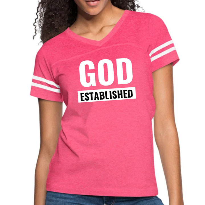 Womens Vintage Sport Graphic T-shirt - God Established