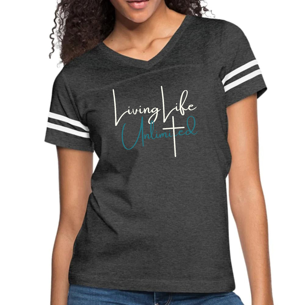 Womens Vintage Sport Graphic T-shirt - Living Life Unlimited