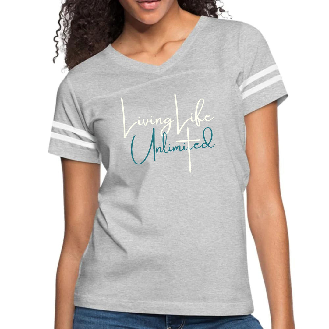 Womens Vintage Sport Graphic T-shirt - Living Life Unlimited