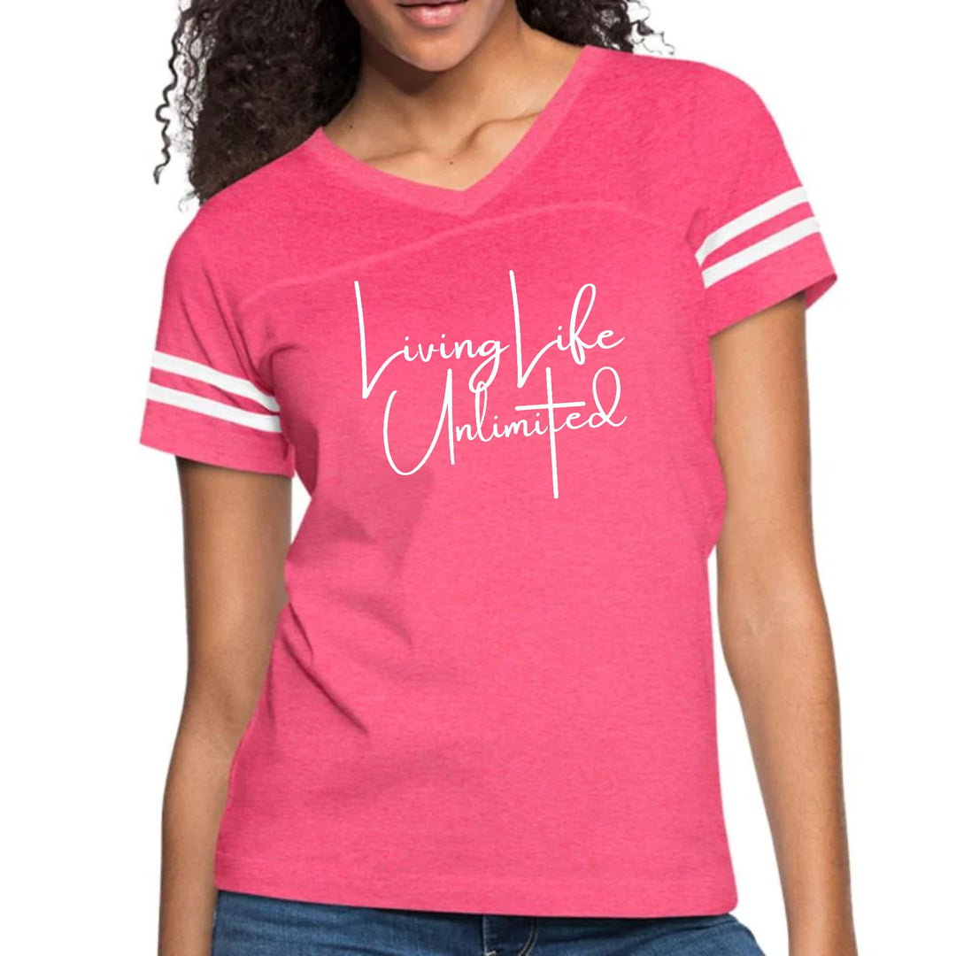 Womens Vintage Sport Graphic T-shirt - Living Life Unlimited