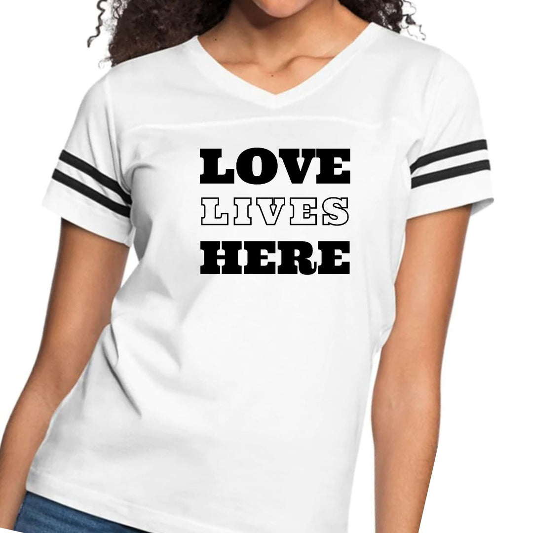 Womens Vintage Sport Graphic T-shirt - Love Lives Here