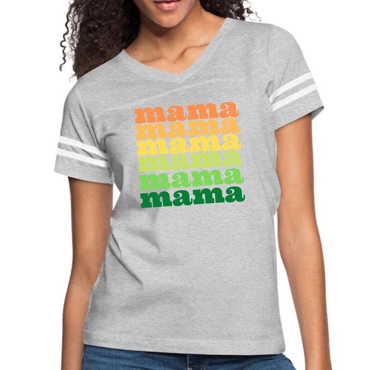 Womens Vintage Sport Graphic T-shirt - Mama Celebrating Mothers