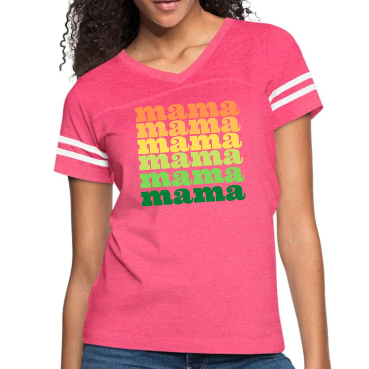 Womens Vintage Sport Graphic T-shirt - Mama Celebrating Mothers