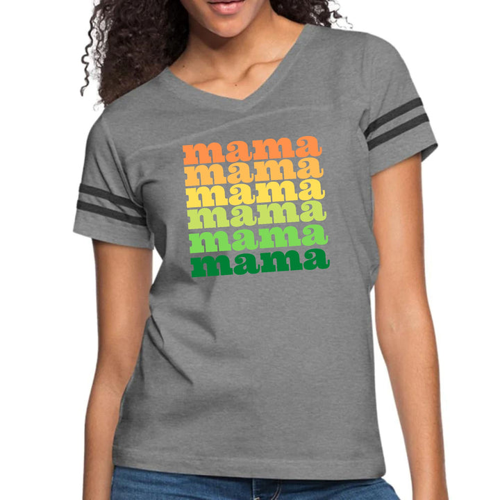 Womens Vintage Sport Graphic T-shirt - Mama Celebrating Mothers
