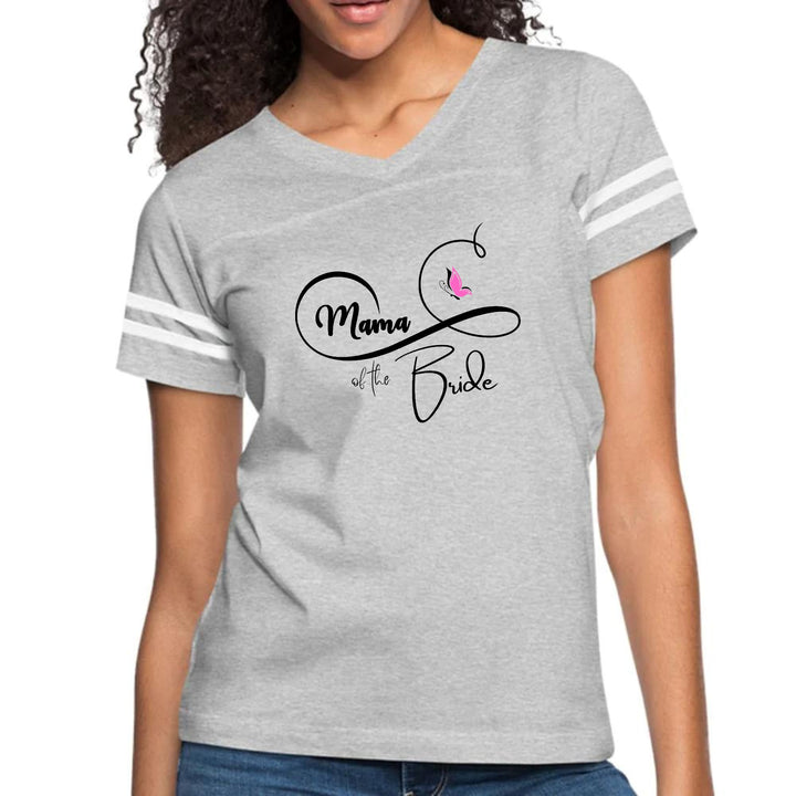 Womens Vintage Sport Graphic T-shirt - Mama of the Bride - Wedding