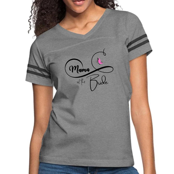 Womens Vintage Sport Graphic T-shirt - Mama of the Bride - Wedding
