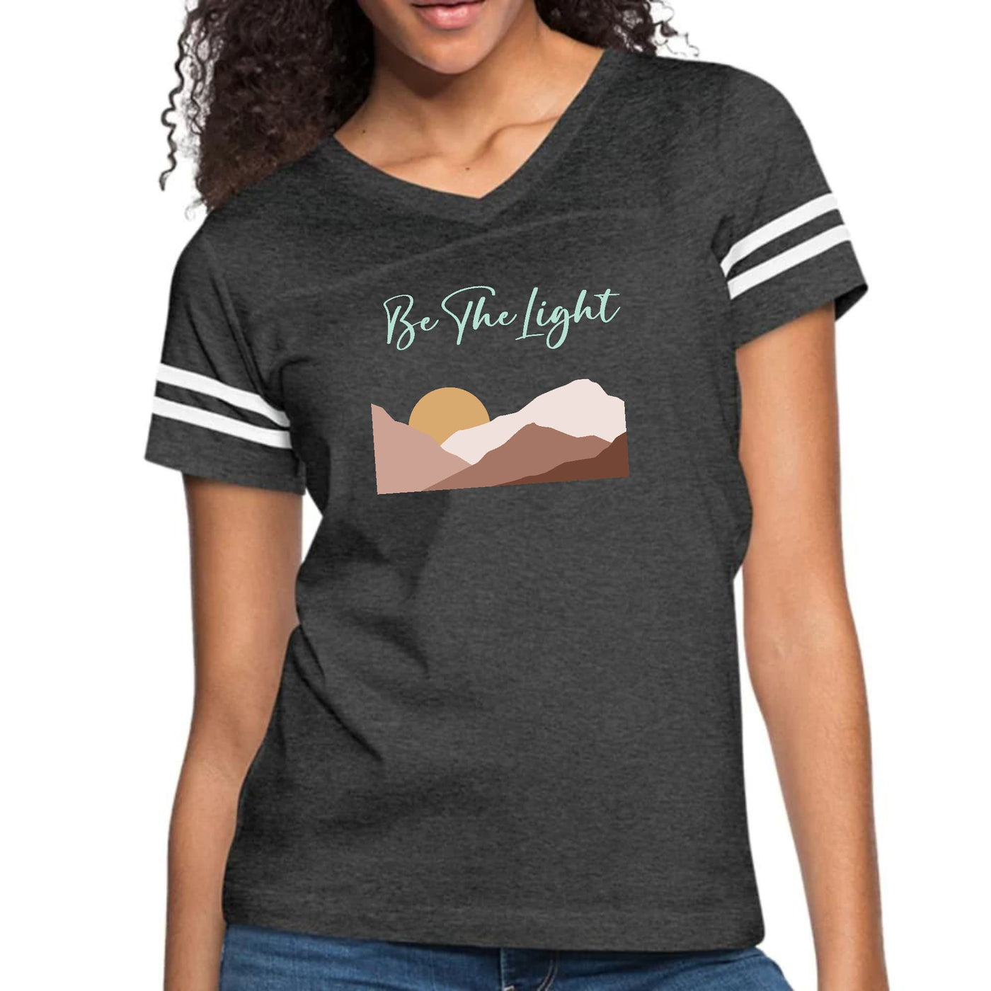 Womens Vintage Sport Graphic T-shirt Say It Soul Be The Light - Womens
