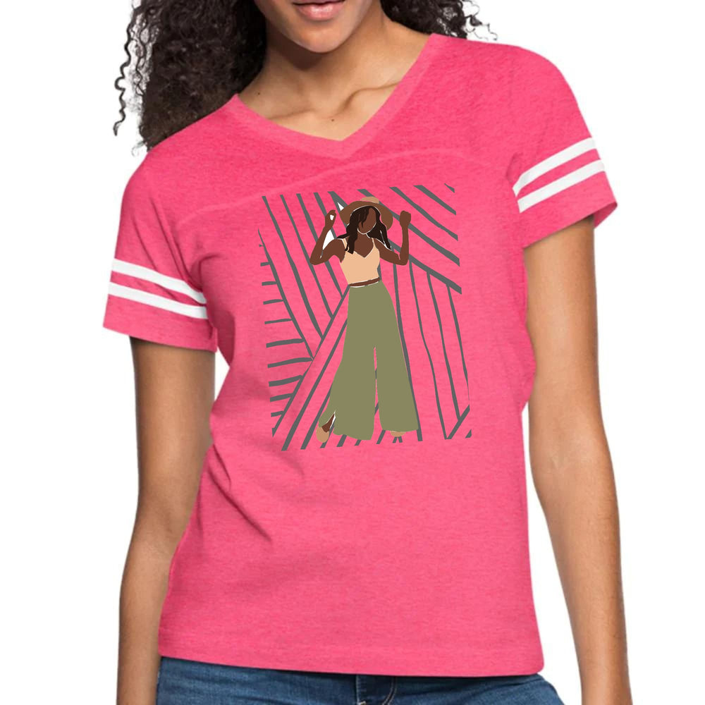 Womens Vintage Sport Graphic T-shirt - Say it Soul - its Her Groove