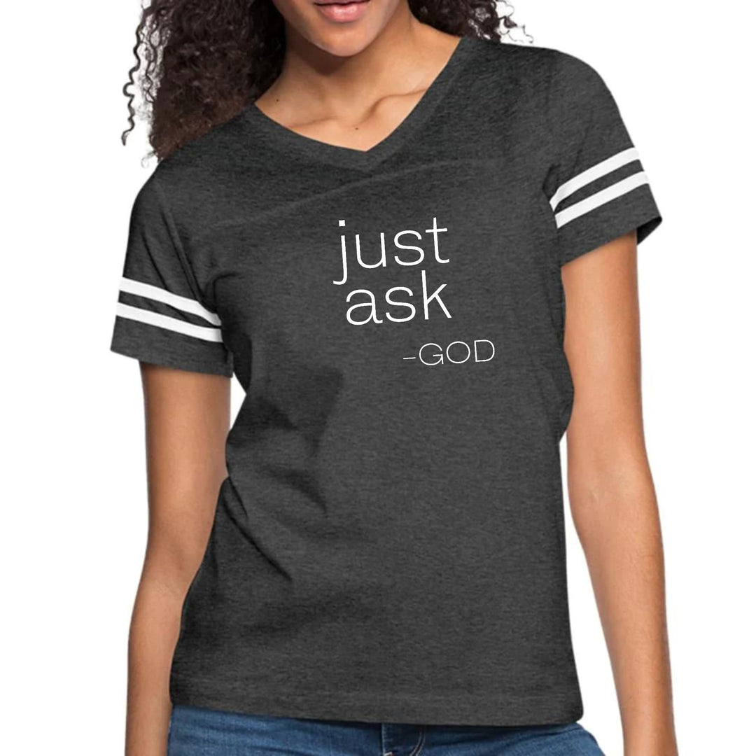 Womens Vintage Sport Graphic T-shirt - Say it Soul - ??ust Ask-god’
