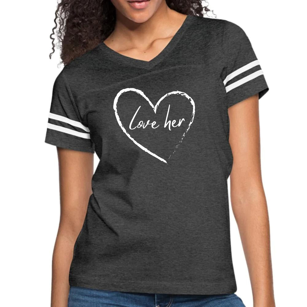 Womens Vintage Sport Graphic T-shirt - Say it Soul Love Her