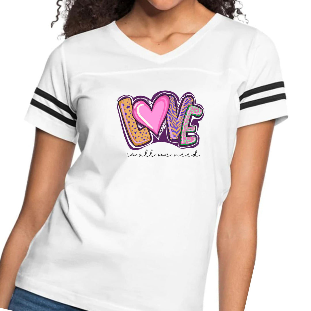 Womens Vintage Sport Graphic T-shirt - Say it Soul - Love is All