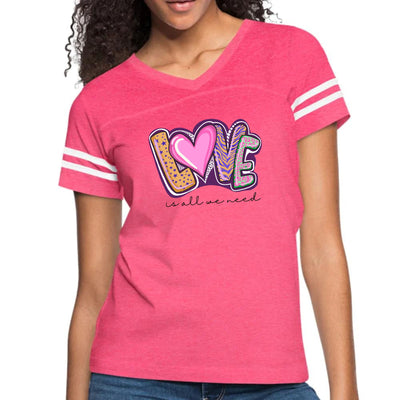 Womens Vintage Sport Graphic T-shirt Say It Soul - Love Is All We - Womens