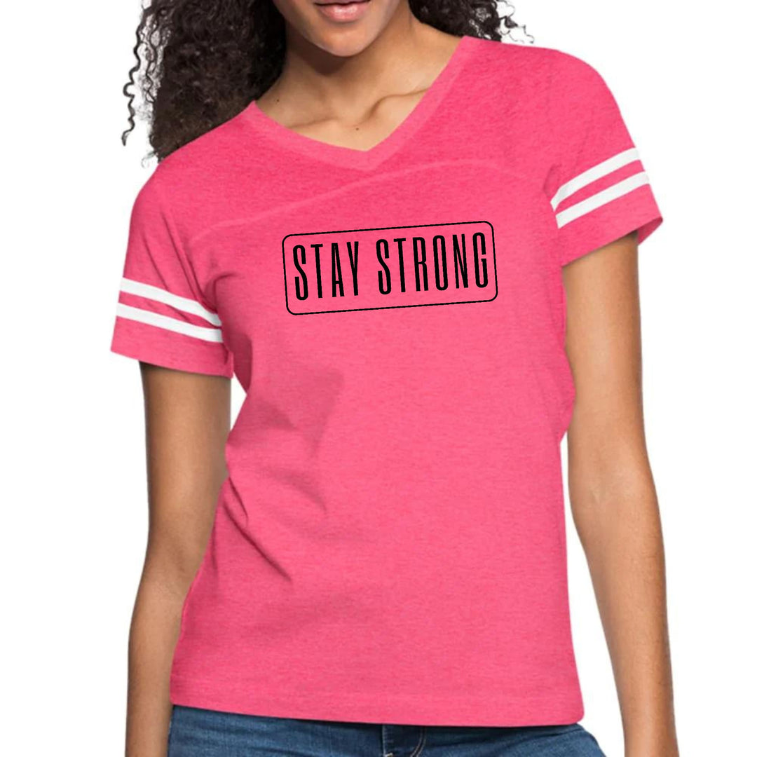 Womens Vintage Sport Graphic T-shirt Stay Strong Print - Womens | T-Shirts