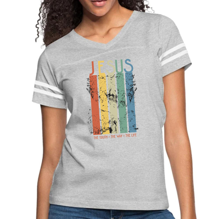 Womens Vintage Sport Graphic T-shirt - the Truth the Way the Life
