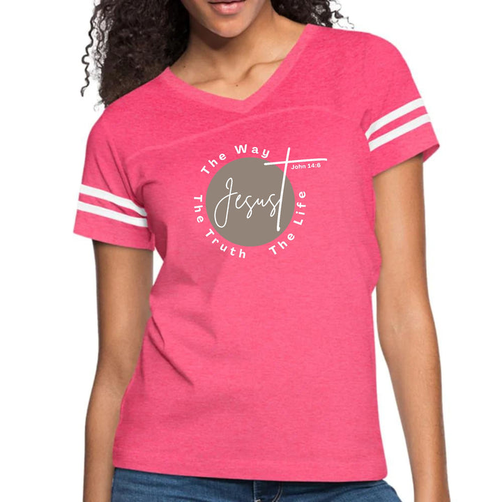 Womens Vintage Sport Graphic T-shirt - the Truth the Way the Life