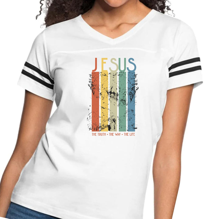 Womens Vintage Sport Graphic T-shirt - the Truth the Way the Life