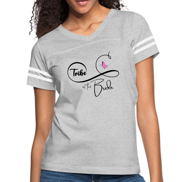 Womens Vintage Sport Graphic T-shirt - Tribe of the Bride - Wedding