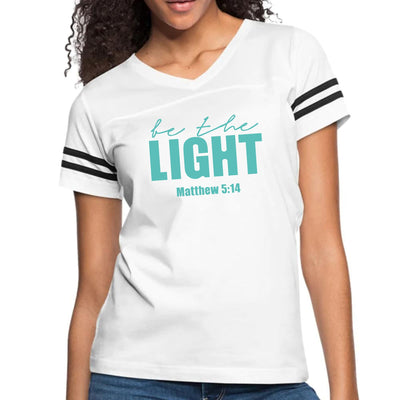 Womens Vintage Sport T-shirt Be The Light Print - T-Shirts