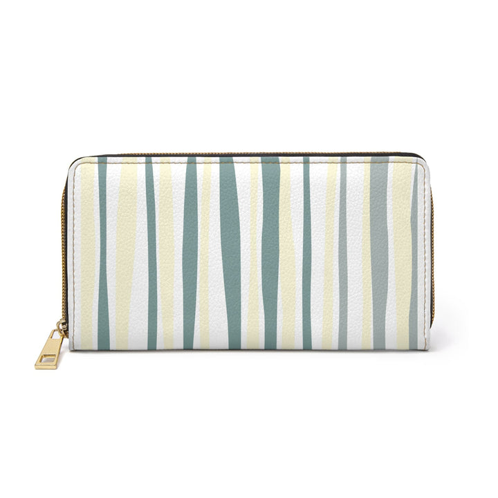 Zipper Wallet Blue Green Stripes - Bags | Zipper Wallets