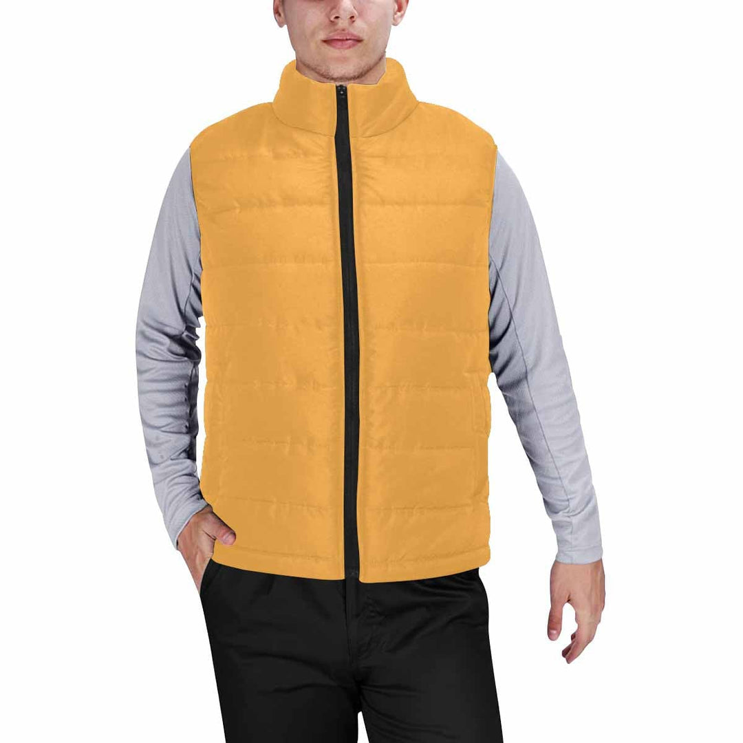 Yellow Orange Mens Padded Vest - Mens | Vests