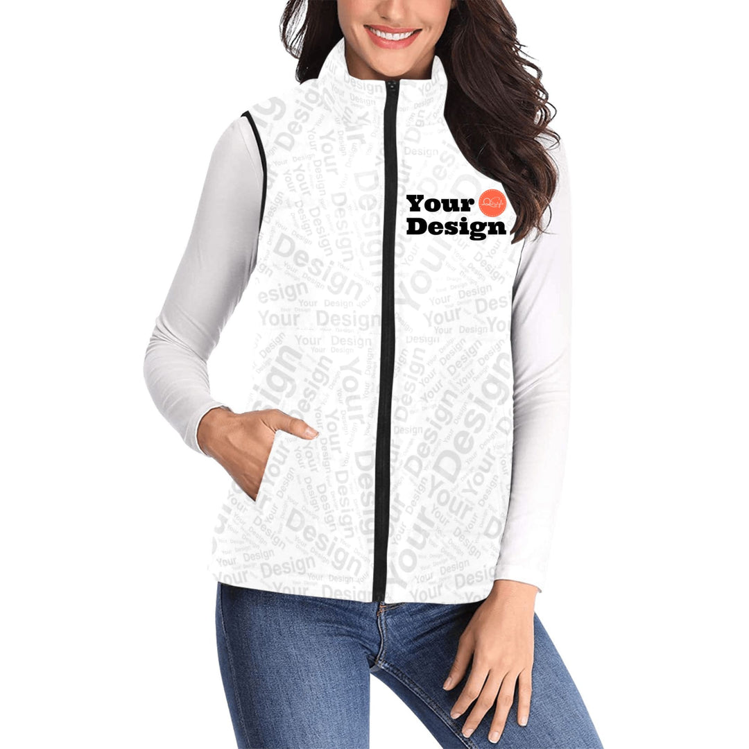 Your Design - Custom Womens Quilted Vest Jacket - Custom | Outerwear | Jackets