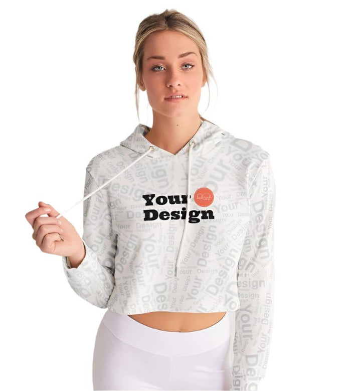 Custom Print Womens Cropped Hoodie - Custom | Apparel | Activewear | Hoodies