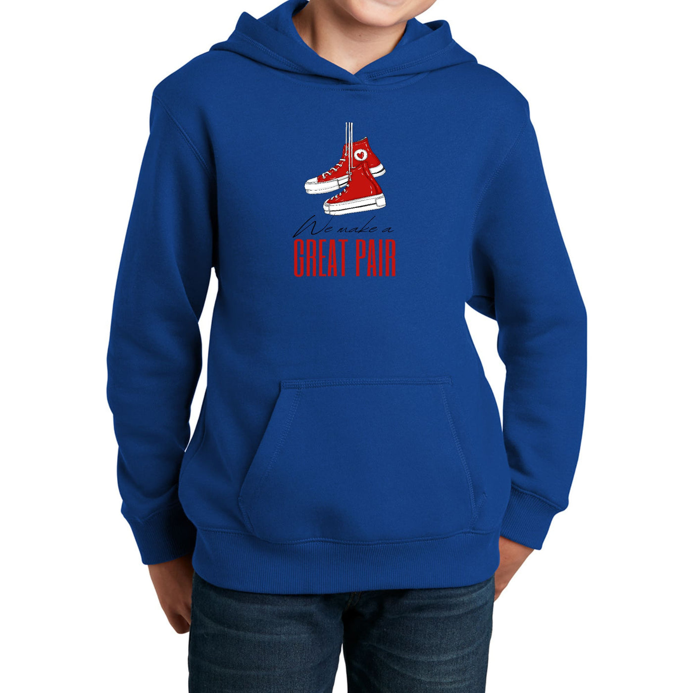 Youth Graphic Hoodie Say It Soul We Make a Great Pair Red - Youth | Hoodies