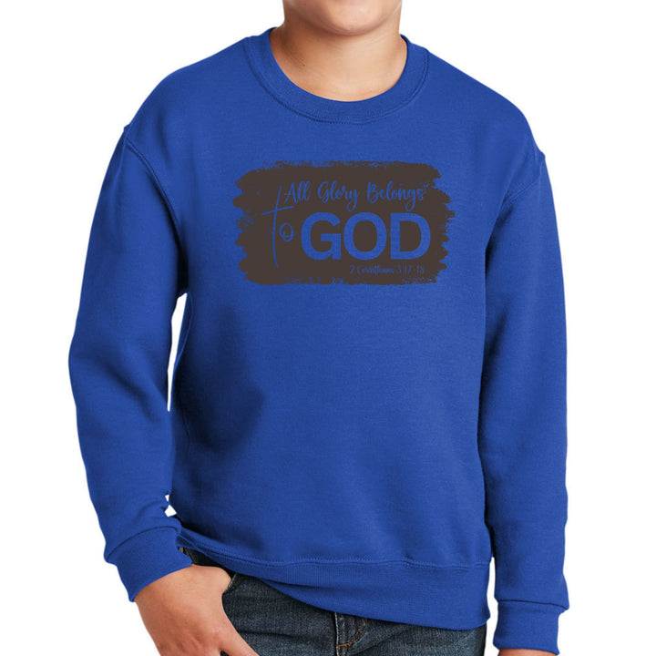 Youth Graphic Sweatshirt All Glory Belongs to God Brown - Youth | Sweatshirts