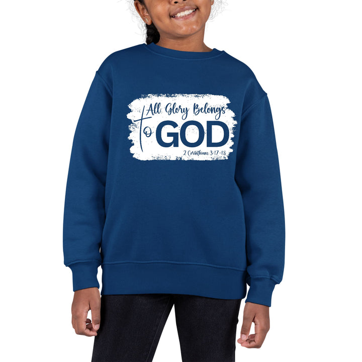 Youth Graphic Sweatshirt All Glory Belongs to God Christian - Girls